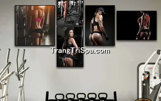 Mẫu tranh treo phòng Gym, Fitness, phòng tập thể hình Nữ trang trí ấn tượng, tạo cảm hứng dồi dào cho học viên