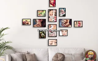 Tranh Bộ Treo Tường Tiệm Spa - Nail - Mi - Phun Xăm Trang Trí Phong Cách Hiện Đại 