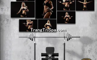 Mẫu tranh treo phòng Gym, Fitness, phòng tập thể hình Nữ trang trí ấn tượng, tạo cảm hứng dồi dào cho học viên