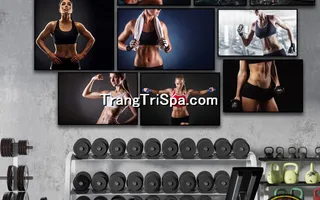 Mẫu tranh treo phòng Gym, Fitness, phòng tập thể hình Nữ trang trí ấn tượng, tạo cảm hứng dồi dào cho học viên
