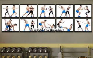 Mẫu tranh treo phòng Gym, Fitness, phòng tập thể hình Nữ trang trí ấn tượng, tạo cảm hứng dồi dào cho học viên