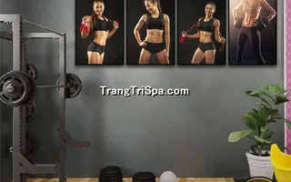 Mẫu tranh treo phòng Gym, Fitness, phòng tập thể hình Nữ trang trí ấn tượng, tạo cảm hứng dồi dào cho học viên