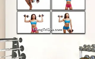 Mẫu tranh treo phòng Gym, Fitness, phòng tập thể hình Nữ trang trí ấn tượng, tạo cảm hứng dồi dào cho học viên