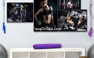 Mẫu tranh treo phòng Gym, Fitness, phòng tập thể hình Nữ trang trí ấn tượng, tạo cảm hứng dồi dào cho học viên