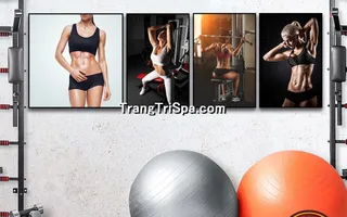 Mẫu tranh treo phòng Gym, Fitness, phòng tập thể hình Nữ trang trí ấn tượng, tạo cảm hứng dồi dào cho học viên