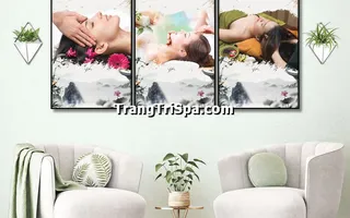 Tranh Treo Tường Trang Trí Spa Đông Y, Tiệm Gội Đầu Dưỡng Sinh, Y Học Trung Hoa Cổ Truyền