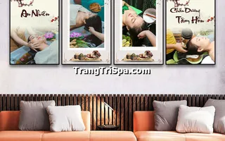 Tranh Treo Tường Trang Trí Spa Đông Y, Tiệm Gội Đầu Dưỡng Sinh, Y Học Trung Hoa Cổ Truyền