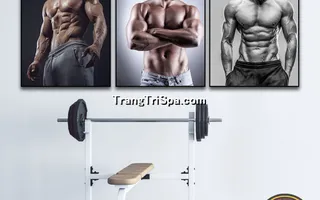 Mẫu tranh treo phòng Gym, Fitness, phòng tập thể hình Nam tạo động lực dồi dào cho học viên, gymer
