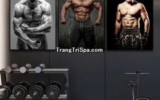 Mẫu tranh treo phòng Gym, Fitness, phòng tập thể hình Nam tạo động lực dồi dào cho học viên, gymer