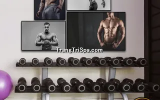 Mẫu tranh treo phòng Gym, Fitness, phòng tập thể hình Nam tạo động lực dồi dào cho học viên, gymer