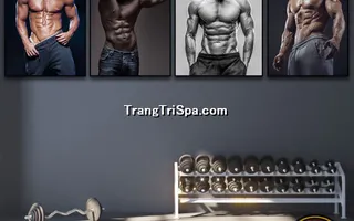 Mẫu tranh treo phòng Gym, Fitness, phòng tập thể hình Nam tạo động lực dồi dào cho học viên, gymer