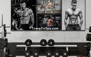 Mẫu tranh treo phòng Gym, Fitness, phòng tập thể hình Nam tạo động lực dồi dào cho học viên, gymer