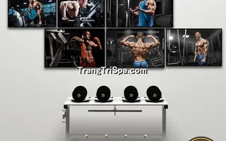 Mẫu tranh treo phòng Gym, Fitness, phòng tập thể hình Nam tạo động lực dồi dào cho học viên, gymer