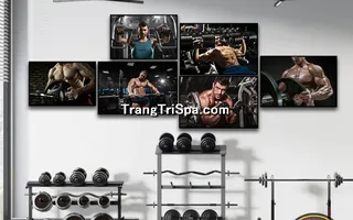 Mẫu tranh treo phòng Gym, Fitness, phòng tập thể hình Nam tạo động lực dồi dào cho học viên, gymer