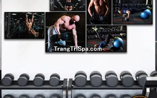 Mẫu tranh treo phòng Gym, Fitness, phòng tập thể hình Nam tạo động lực dồi dào cho học viên, gymer