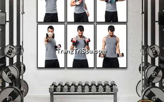 Mẫu tranh treo phòng Gym, Fitness, phòng tập thể hình Nam tạo động lực dồi dào cho học viên, gymer