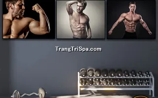Mẫu tranh treo phòng Gym, Fitness, phòng tập thể hình Nam tạo động lực dồi dào cho học viên, gymer