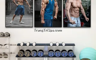 Mẫu tranh treo phòng Gym, Fitness, phòng tập thể hình Nam tạo động lực dồi dào cho học viên, gymer