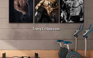 Mẫu tranh treo phòng Gym, Fitness, phòng tập thể hình Nam tạo động lực dồi dào cho học viên, gymer