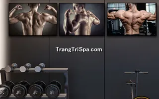 Mẫu tranh treo phòng Gym, Fitness, phòng tập thể hình Nam tạo động lực dồi dào cho học viên, gymer