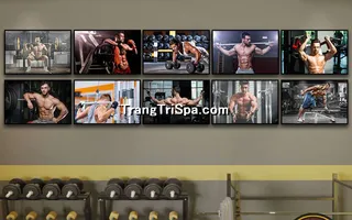 Mẫu tranh treo phòng Gym, Fitness, phòng tập thể hình Nam tạo động lực dồi dào cho học viên, gymer