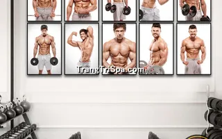 Mẫu tranh treo phòng Gym, Fitness, phòng tập thể hình Nam tạo động lực dồi dào cho học viên, gymer