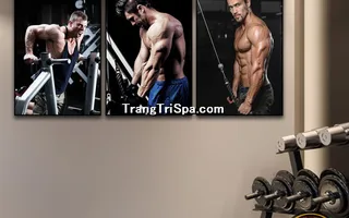 Mẫu tranh treo phòng Gym, Fitness, phòng tập thể hình Nam tạo động lực dồi dào cho học viên, gymer