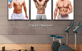 Mẫu tranh treo phòng Gym, Fitness, phòng tập thể hình Nam tạo động lực dồi dào cho học viên, gymer