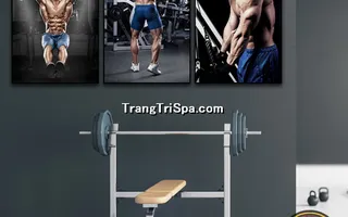 Mẫu tranh treo phòng Gym, Fitness, phòng tập thể hình Nam tạo động lực dồi dào cho học viên, gymer