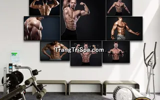 Mẫu tranh treo phòng Gym, Fitness, phòng tập thể hình Nam tạo động lực dồi dào cho học viên, gymer