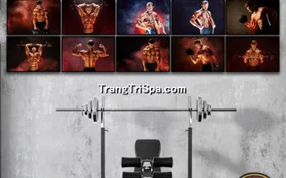 Mẫu tranh treo phòng Gym, Fitness, phòng tập thể hình Nam tạo động lực dồi dào cho học viên, gymer