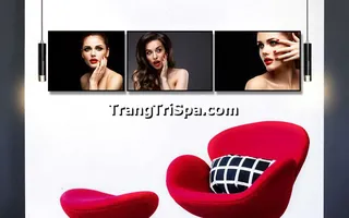 Tranh Bộ treo Tường Trang Trí Tiệm Phun Xăm Môi Ấn Tượng 