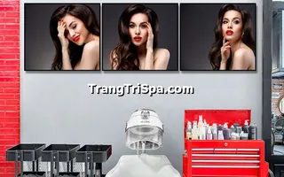 Tranh Bộ treo Tường Trang Trí Tiệm Phun Xăm Môi Ấn Tượng 