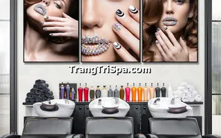 Tranh Bộ treo Tường Trang Trí Tiệm Phun Xăm Môi Ấn Tượng 