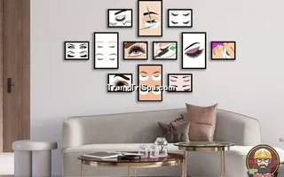 Tranh Treo Tường Tiệm Nối Mi Trang Trí Không Gian Trở Nên Sang Trọng