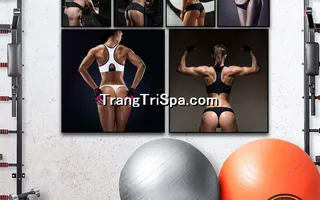 Mẫu tranh treo phòng Gym, Fitness, phòng tập thể hình Nữ trang trí ấn tượng, tạo cảm hứng dồi dào cho học viên