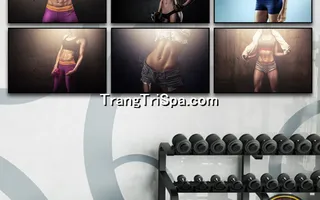 Mẫu tranh treo phòng Gym, Fitness, phòng tập thể hình Nữ trang trí ấn tượng, tạo cảm hứng dồi dào cho học viên