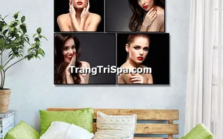 Tranh Bộ treo Tường Trang Trí Tiệm Phun Xăm Môi Ấn Tượng 