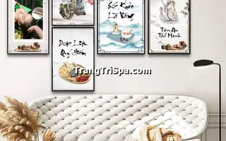 Tranh Treo Tường Trang Trí Spa Đông Y, Tiệm Gội Đầu Dưỡng Sinh, Y Học Trung Hoa Cổ Truyền