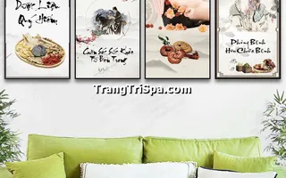 Tranh Treo Tường Trang Trí Spa Đông Y, Tiệm Gội Đầu Dưỡng Sinh, Y Học Trung Hoa Cổ Truyền