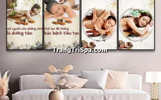 Tranh Treo Tường Trang Trí Spa Đông Y, Tiệm Gội Đầu Dưỡng Sinh, Y Học Trung Hoa Cổ Truyền