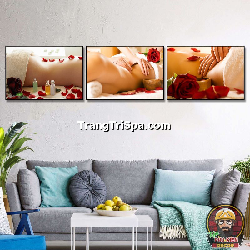 Trang trí spa phong cách Nhật Bản bằng tranh treo tường giúp không gian mộc mạc, gần gũi Trang trí spa phong cách Nhật Bản bằng tranh treo tường giúp không gian mộc mạc, gần gũi