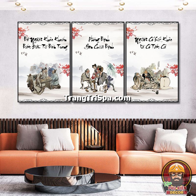 Sử dụng tranh các danh y Trung Hoa treo tường trang trí spa đông y Sử dụng tranh các danh y Trung Hoa treo tường trang trí spa đông y