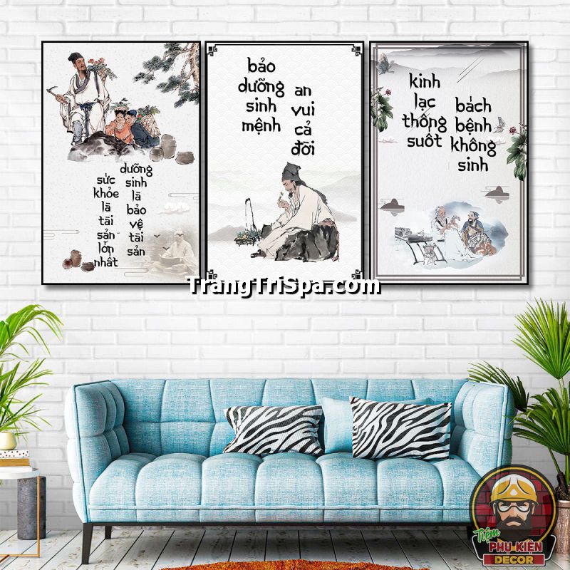 Sử dụng tranh các danh y Trung Hoa treo tường trang trí spa đông y Sử dụng tranh các danh y Trung Hoa treo tường trang trí spa đông y