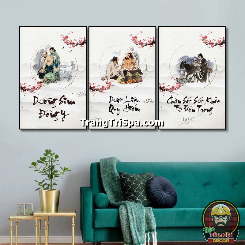 Sử dụng tranh các danh y Trung Hoa treo tường trang trí spa đông y Sử dụng tranh các danh y Trung Hoa treo tường trang trí spa đông y