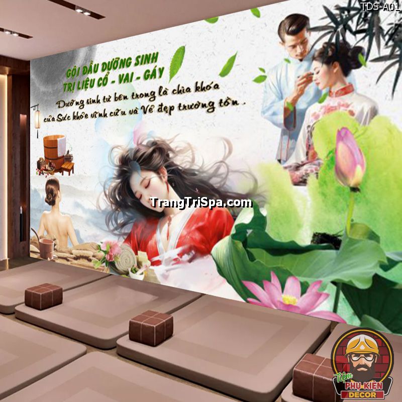 Tổng hợp các mẫu Tranh dán tường Spa Gội đầu Dưỡng sinh Trung Hoa cực kỳ độc đáo và ấn tượng Tổng hợp các mẫu Tranh dán tường Spa Gội đầu Dưỡng sinh Trung Hoa cực kỳ độc đáo và ấn tượng