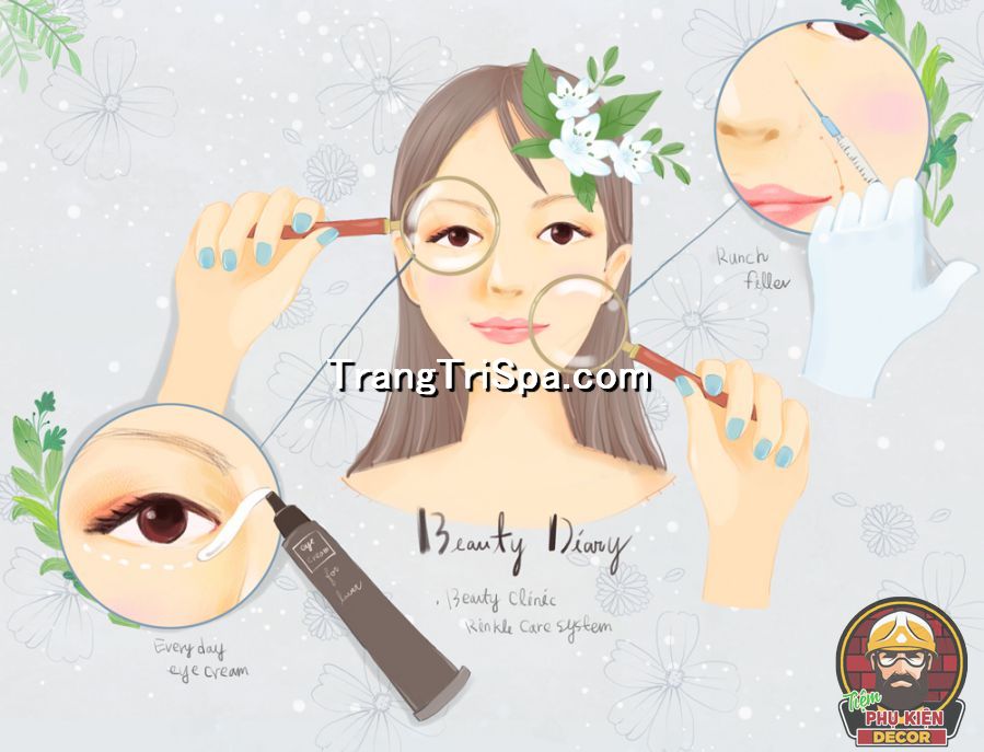 Sử dụng tranh dán tường thẩm mỹ viện tạo sự thẩm mỹ cao Sử dụng tranh dán tường thẩm mỹ viện tạo sự thẩm mỹ cao