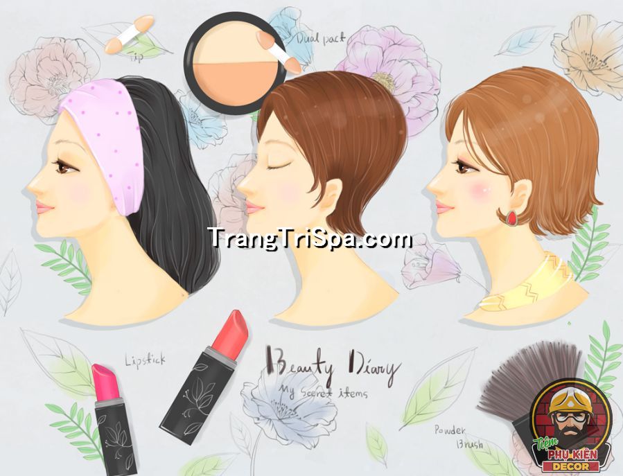 Mẫu tranh decal dán tường trang điểm, makeup được nhiều chủ tiệm ưa chuộng, quan tâm Mẫu tranh decal dán tường trang điểm, makeup được nhiều chủ tiệm ưa chuộng, quan tâm