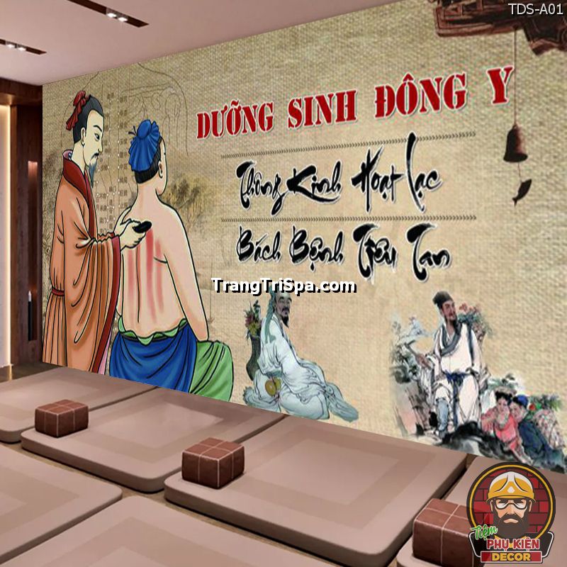 Tranh dán tường Spa độc đáo chủ đề Danh Y Trung Hoa mang đến vẻ đẹp nghệ thuật cho Không gian Tranh dán tường Spa độc đáo chủ đề Danh Y Trung Hoa mang đến vẻ đẹp nghệ thuật cho Không gian