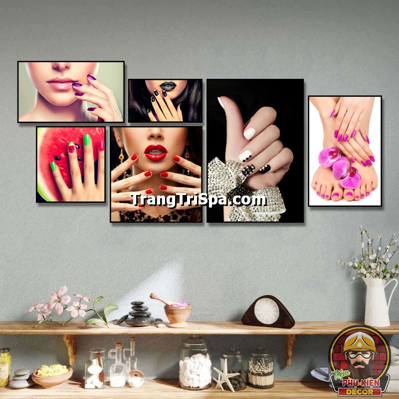 Mẫu tranh tiệm nail trang trí không gian nổi bật với vẻ đẹp hiện đại, đặc trưng riêng Mẫu tranh tiệm nail trang trí không gian nổi bật với vẻ đẹp hiện đại, đặc trưng riêng
